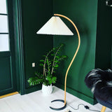 Floor Lamp for Living Room, Beech Wood Design, 59 Inch Tall, White, Beige or Coffee