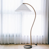 Floor Lamp for Living Room, Beech Wood Design, 59 Inch Tall, White, Beige or Coffee