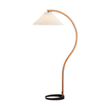 Floor Lamp for Living Room, Beech Wood Design, 59 Inch Tall, White, Beige or Coffee