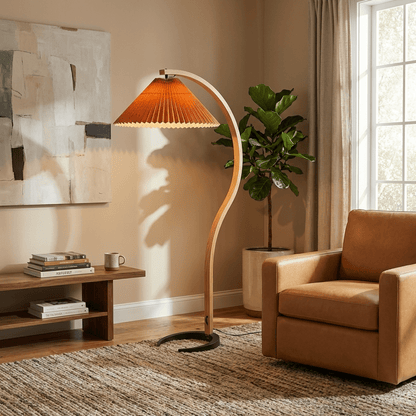 Caprani floor lamp shown at full height for scale reference