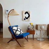 Floor Lamp for Living Room, Beech Wood Design, 59 Inch Tall, White, Beige or Coffee
