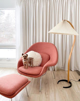 Floor Lamp for Living Room, Beech Wood Design, 59 Inch Tall, White, Beige or Coffee