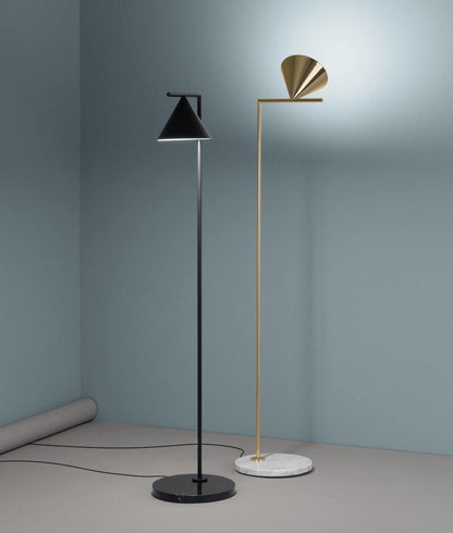 Captain Flint floor lamp in black finish in a living room setting