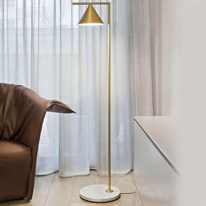 Captain Flint floor lamp in black finish in a living room setting