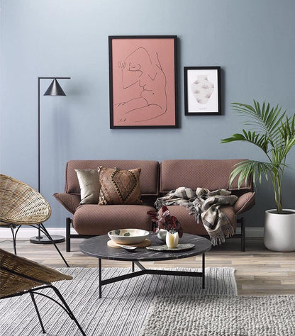 Captain Flint Modern Floor Lamp, Carrara Marble Base, Spinning Cone Diffuser, Foot Switch