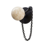 Alvar Wall Lighting Sconce, Alabaster Globe Wall Sconces with Draped Chain, Bedroom & Hallway