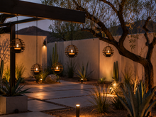 Solar Iron Sphere Lanterns, Decorative Garden Light, Patio & Pathway