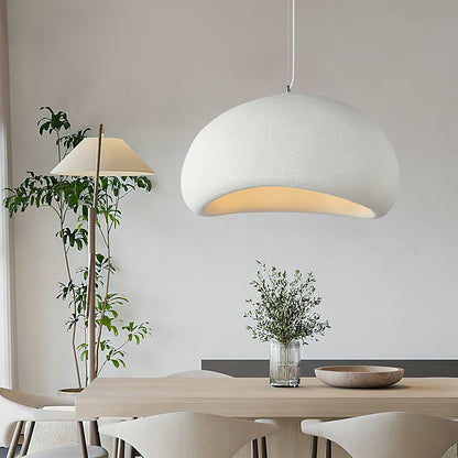 Shibui Hand-Formed Resin Pebble Pendant Light, Wabi-Sabi Organic Glow