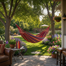 Outdoor Hammock, Breathable Woven Fabric, with Ropes & Carry Bag, Garden