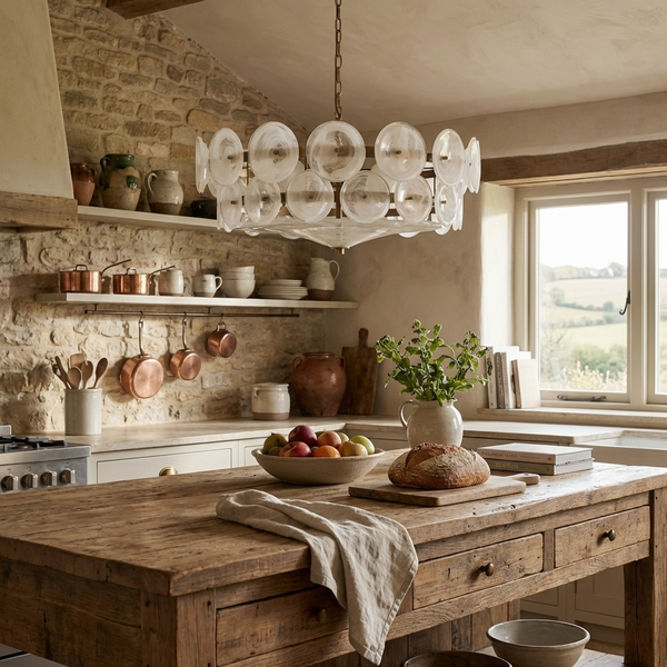 Aube Chandeliers for Dining Room, Milk White Glass Chandelier, Hand-Finished Shades
