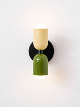 Tavo Double Wall Sconce, Double Wall Lamp with Colored Canopy, 4.7 x 7.9 in, 16 Color Options