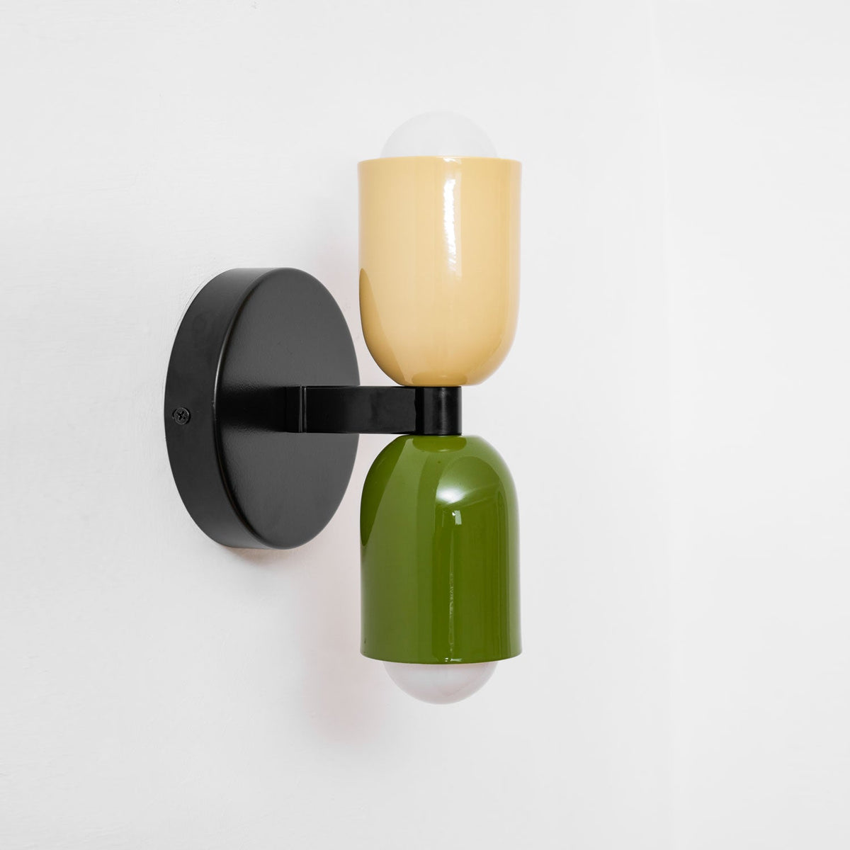 Tavo Double Wall Sconce, Double Wall Lamp with Colored Canopy, 4.7 x 7.9 in, 16 Color Options