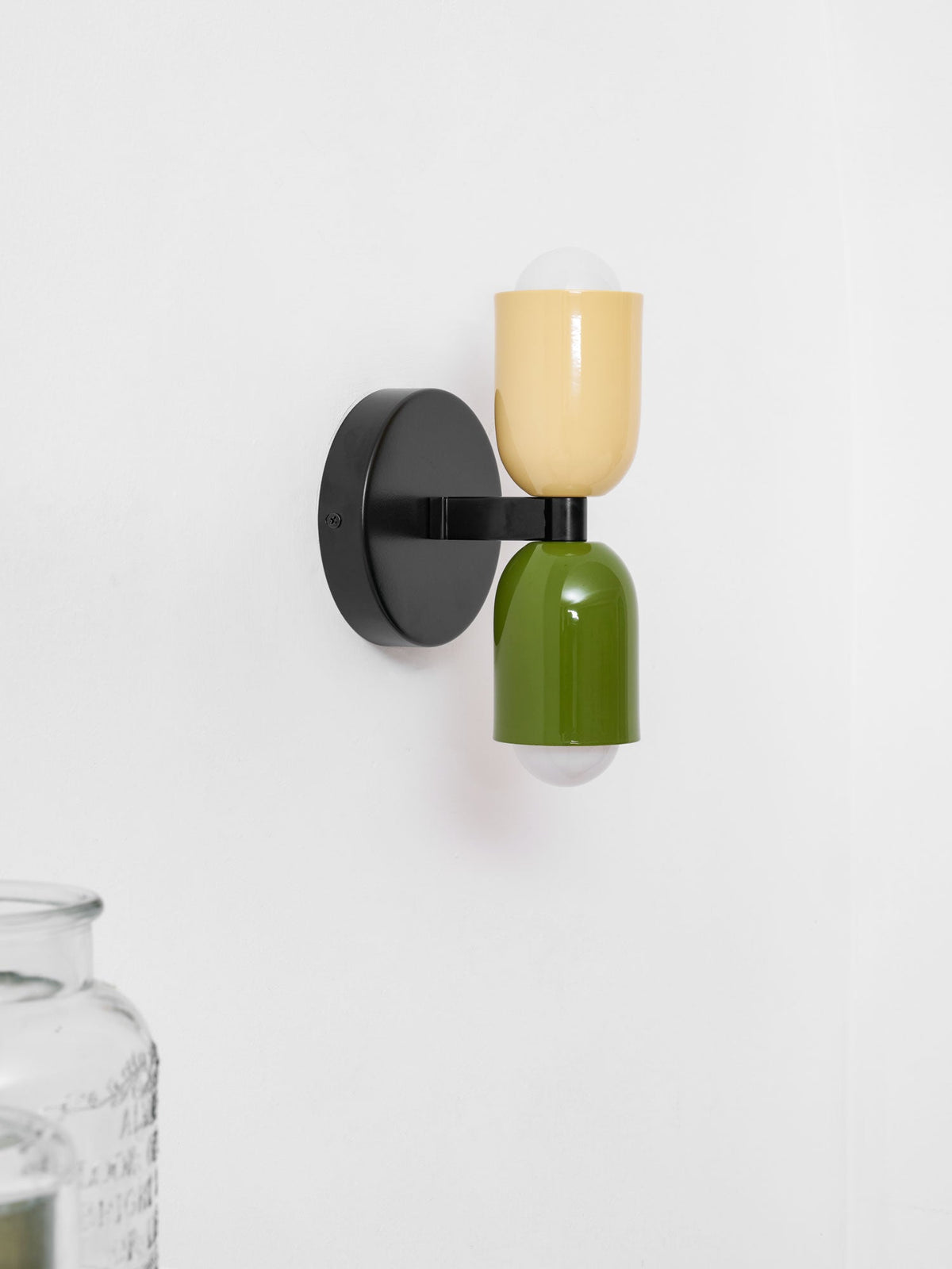 Tavo Double Wall Sconce, Double Wall Lamp with Colored Canopy, 4.7 x 7.9 in, 16 Color Options