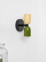 Tavo Double Wall Sconce, Double Wall Lamp with Colored Canopy, 4.7 x 7.9 in, 16 Color Options