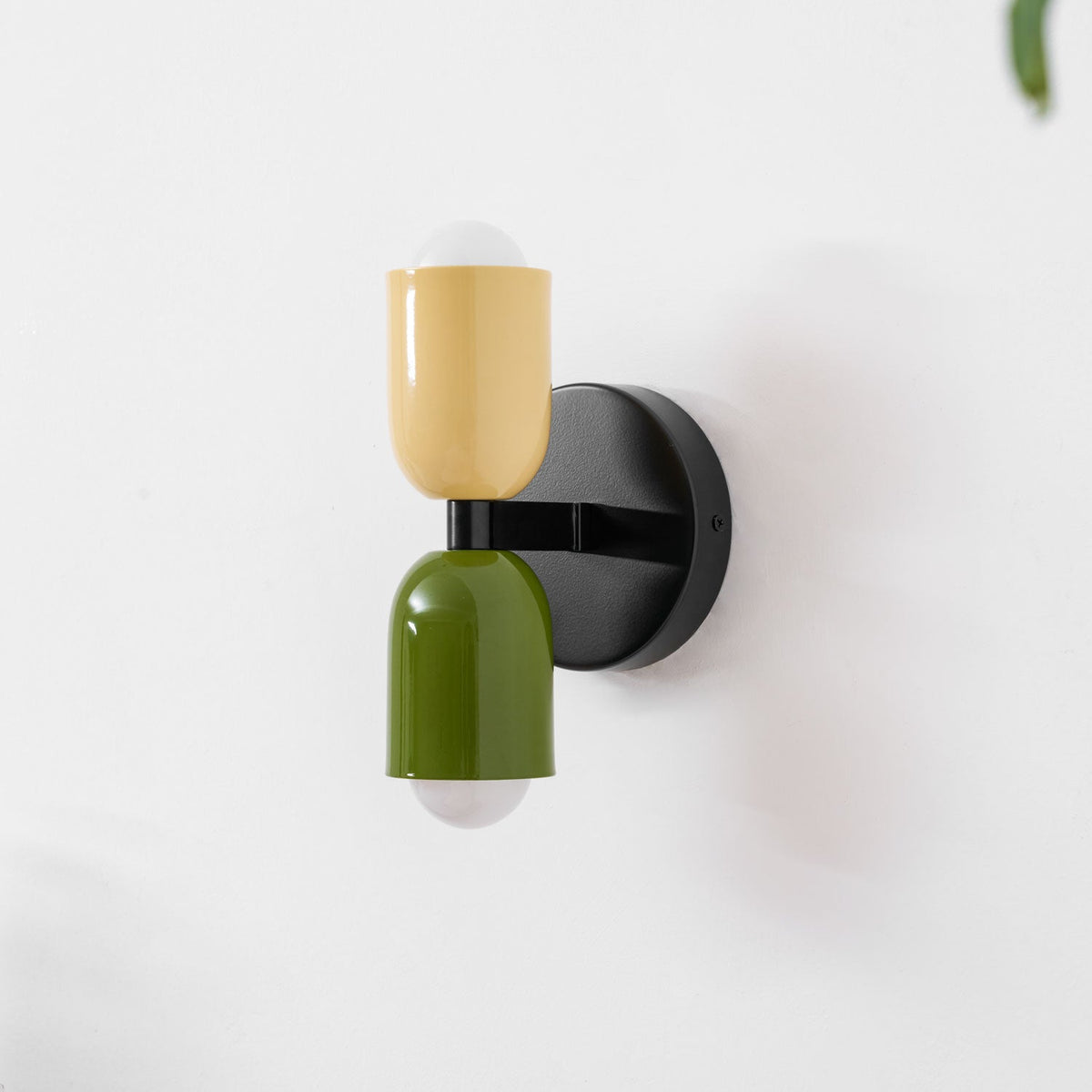 Tavo Double Wall Sconce, Double Wall Lamp with Colored Canopy, 4.7 x 7.9 in, 16 Color Options