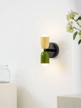Tavo Double Wall Sconce, Double Wall Lamp with Colored Canopy, 4.7 x 7.9 in, 16 Color Options
