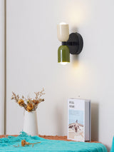 Tavo Double Wall Sconce, Double Wall Lamp with Colored Canopy, 4.7 x 7.9 in, 16 Color Options