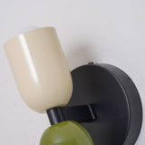 Tavo Double Wall Sconce, Double Wall Lamp with Colored Canopy, 4.7 x 7.9 in, 16 Color Options