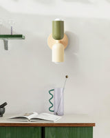 Tavo Double Wall Sconce, Double Wall Lamp with Colored Canopy, 4.7 x 7.9 in, 16 Color Options