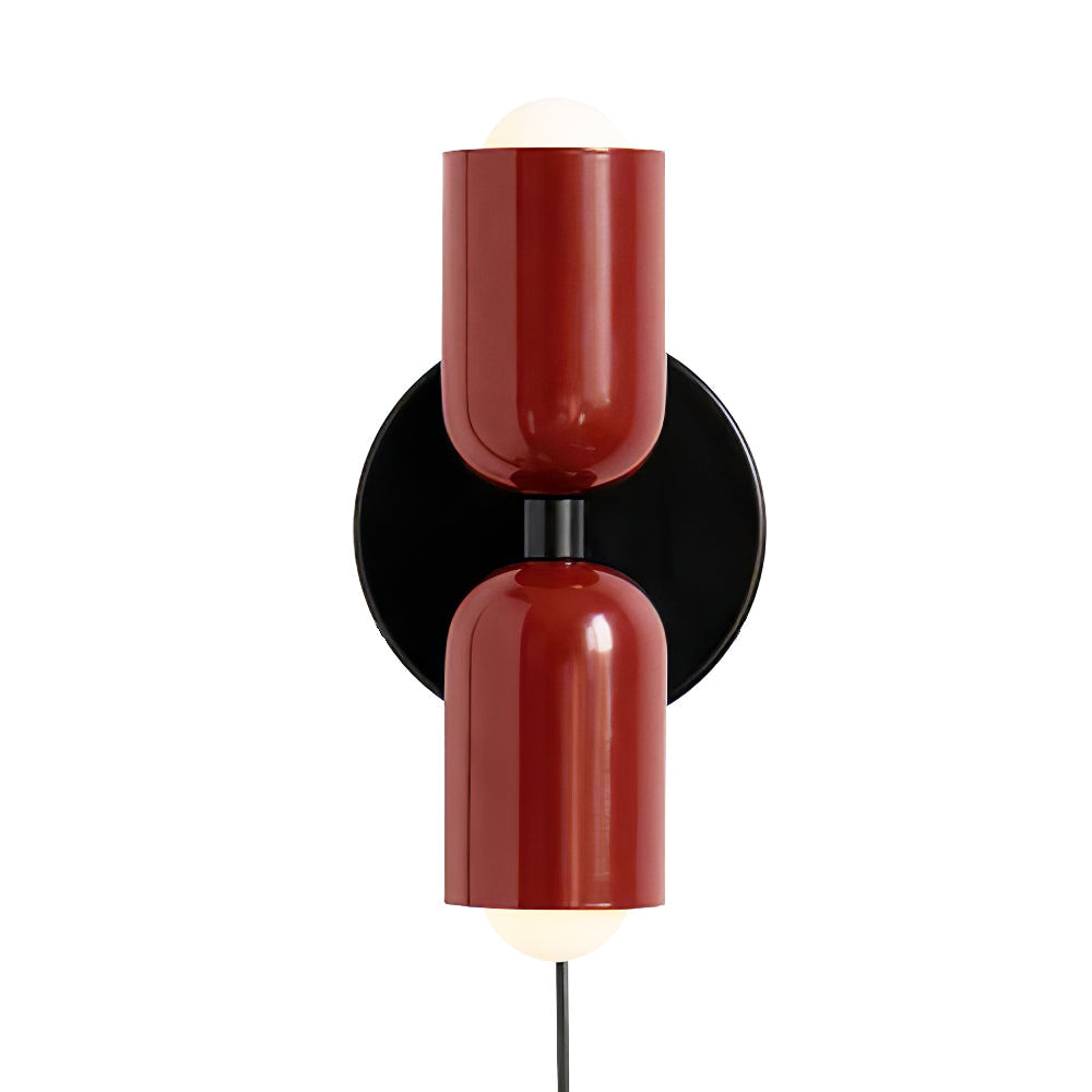 Tavo Double Wall Sconce, Double Wall Lamp with Colored Canopy, 4.7 x 7.9 in, 16 Color Options