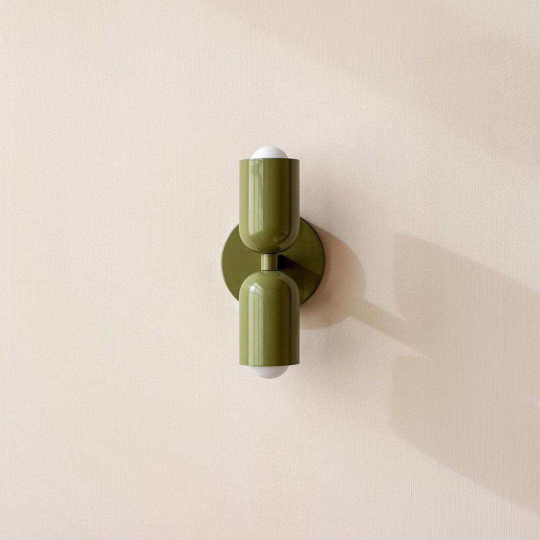 Tavo Double Wall Sconce, Double Wall Lamp with Colored Canopy, 4.7 x 7.9 in, 16 Color Options