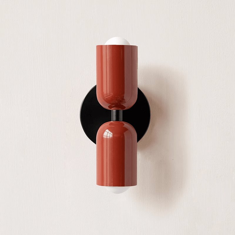 Tavo Double Wall Sconce, Double Wall Lamp with Colored Canopy, 4.7 x 7.9 in, 16 Color Options