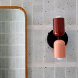Tavo Double Wall Sconce, Double Wall Lamp with Colored Canopy, 4.7 x 7.9 in, 16 Color Options