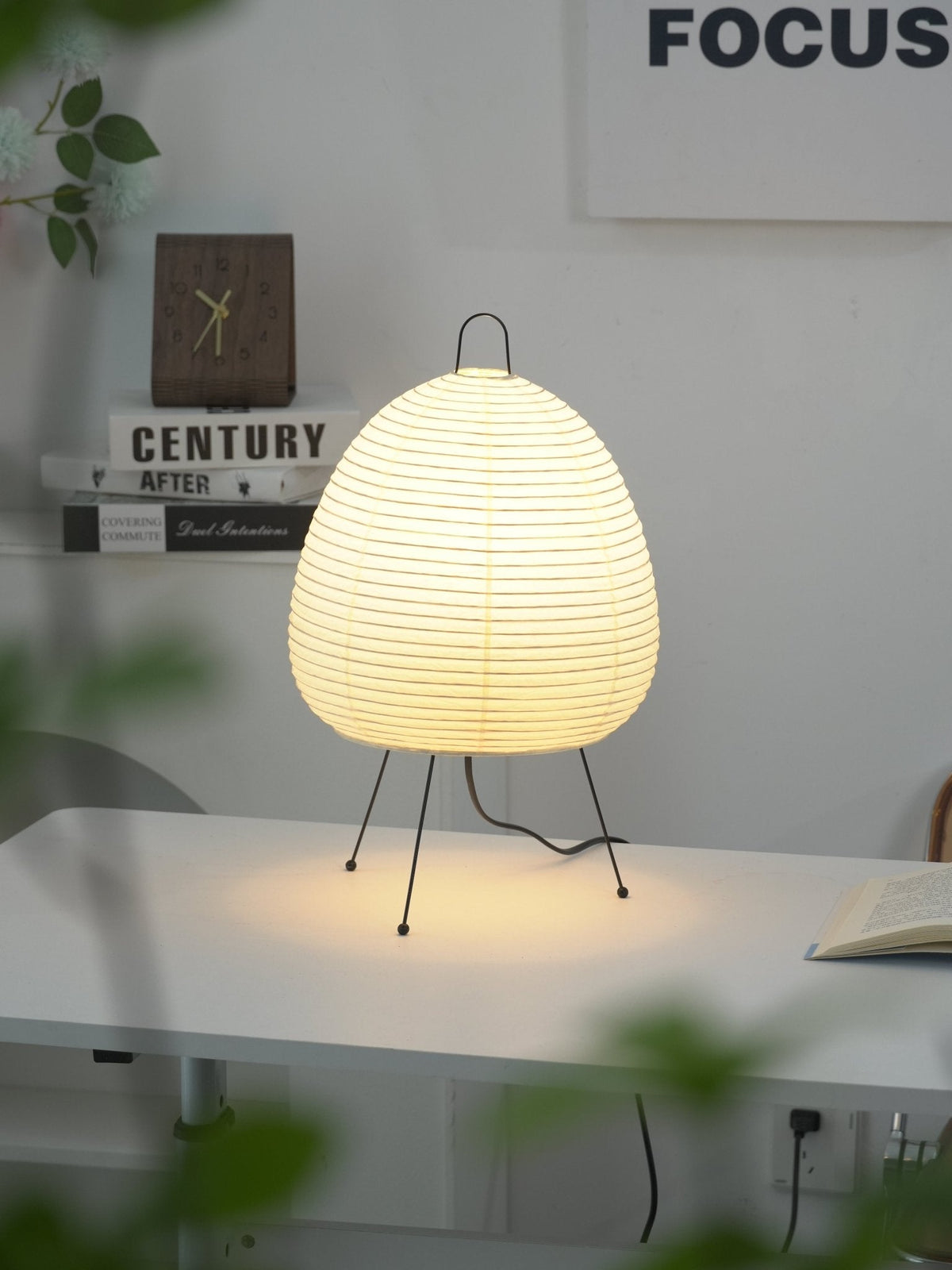 Kotori Rice Paper Lantern Table Lamp, Handmade Washi Shade, Plug-In, 8 Sizes