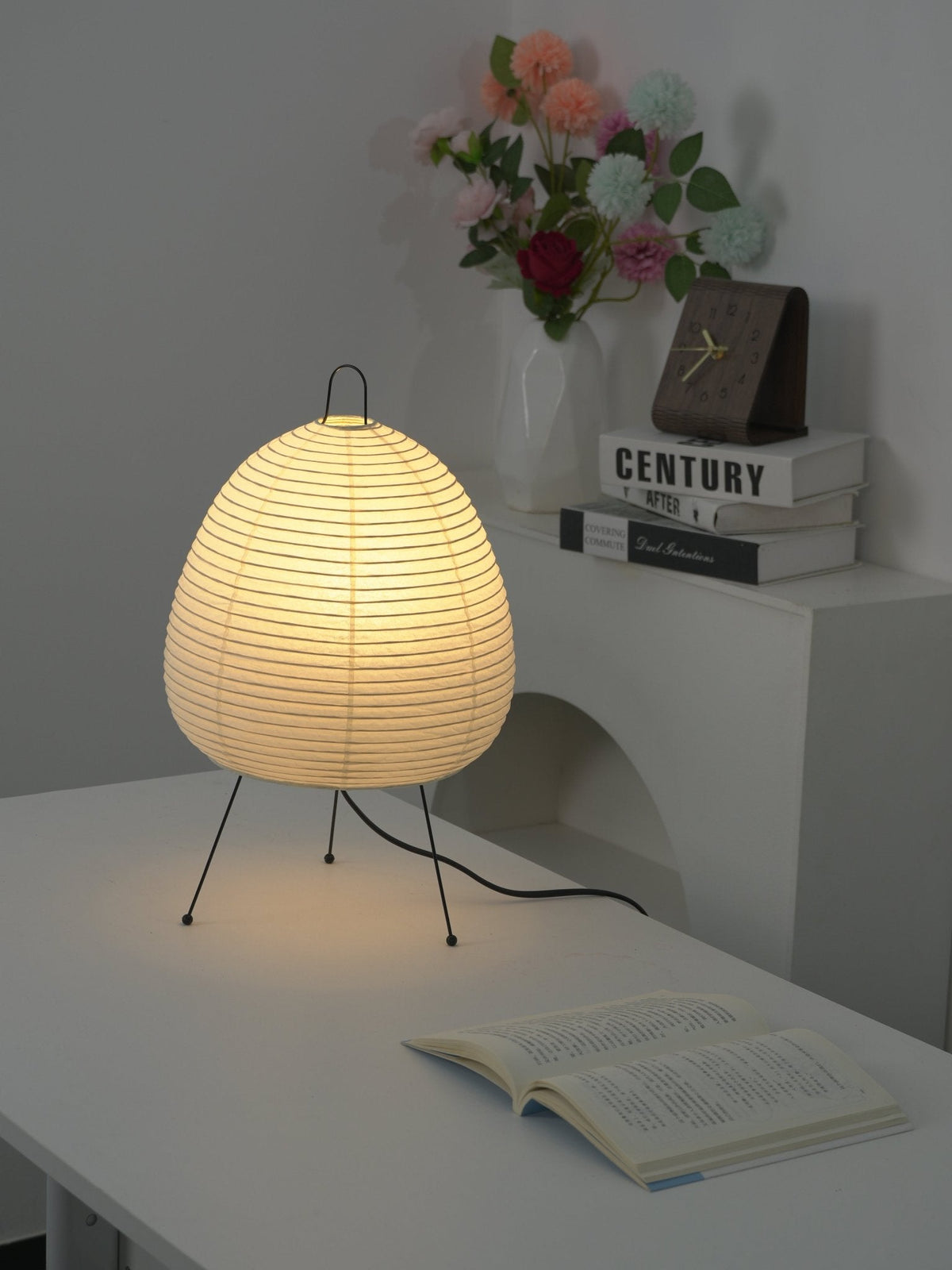 Kumo Lamps for Table, Japanese Lantern Table Lamps, White, 9 Sizes, Living Room & Bedside
