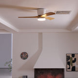 Eskil Ceiling Fan with Light, Wood Nordic Style, Integrated Warm Light, Indoor, 36 to 52 Inch