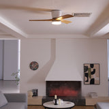 Eskil Ceiling Fan with Light, Wood Nordic Style, Integrated Warm Light, Indoor, 36 to 52 Inch