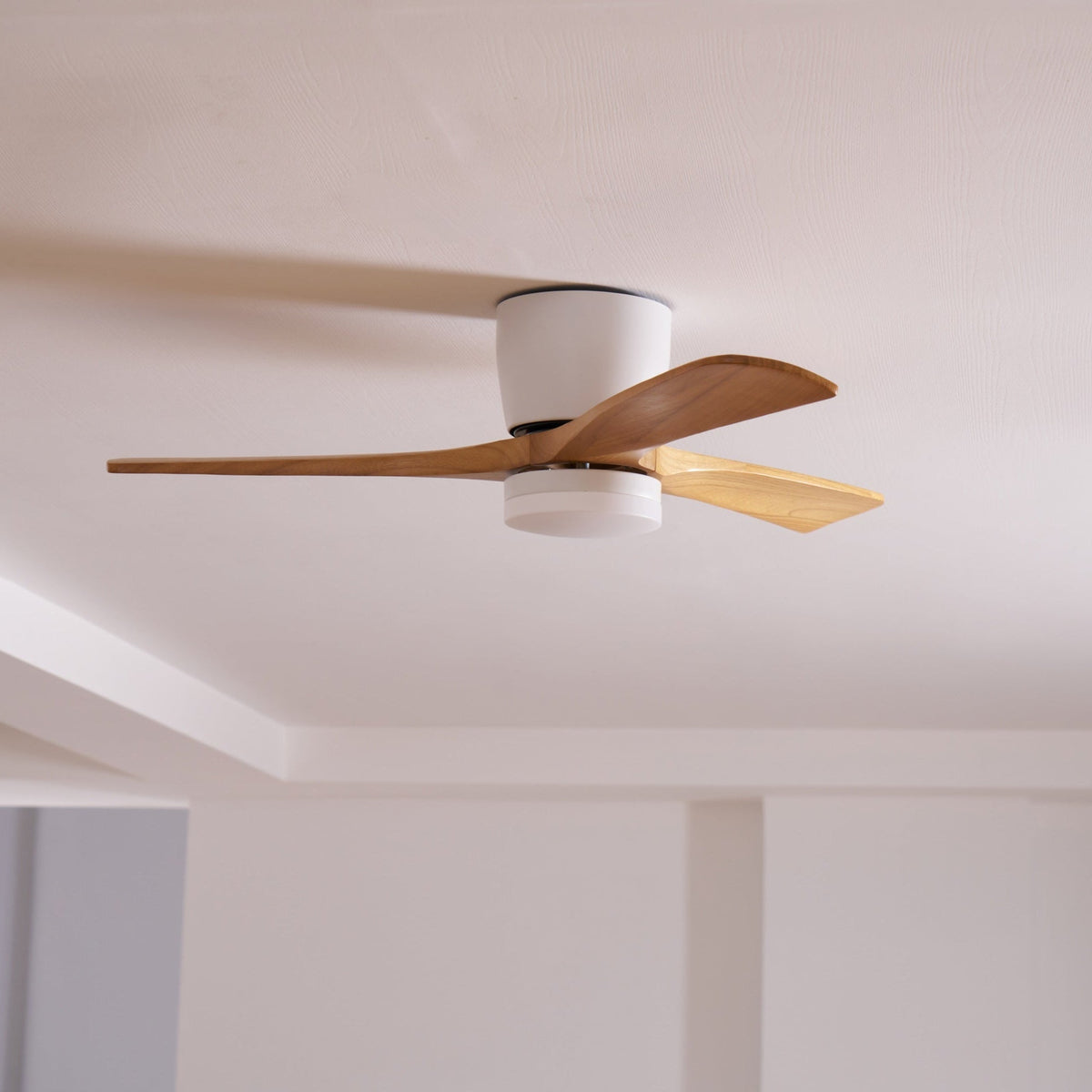 Eskil Ceiling Fan with Light, Wood Nordic Style, Integrated Warm Light, Indoor, 36 to 52 Inch