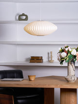 Eskil Island Kitchen Lighting Pendant, Crisscross Bubble Pendant Lighting, White, 11-31.5 in
