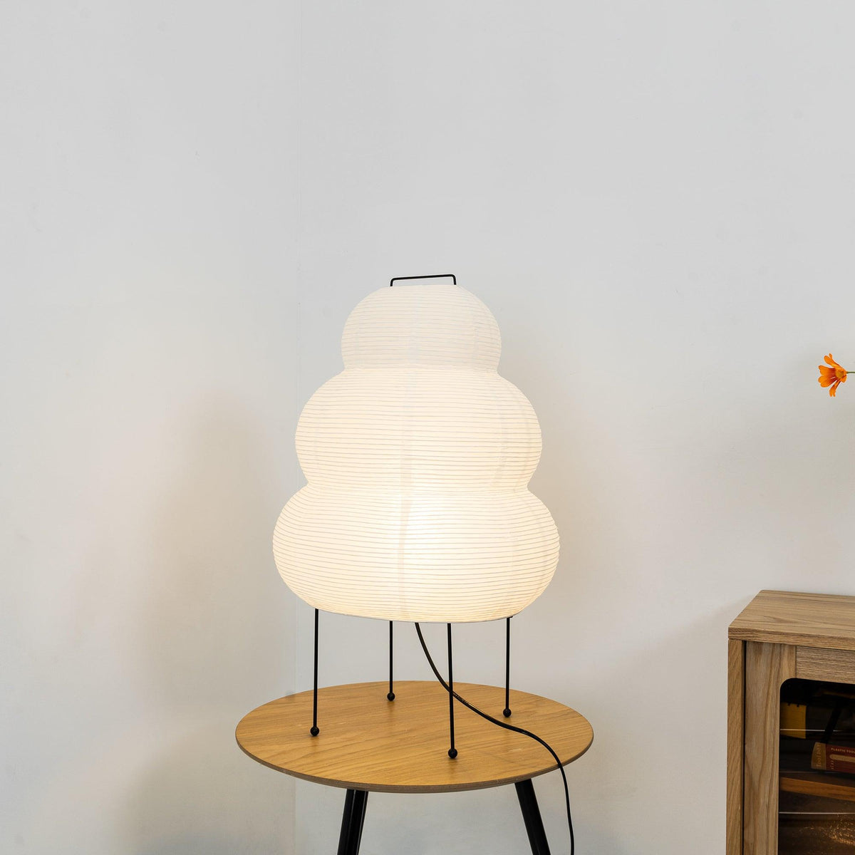 Kumo Lamps for Table, Japanese Lantern Table Lamps, White, 9 Sizes, Living Room & Bedside