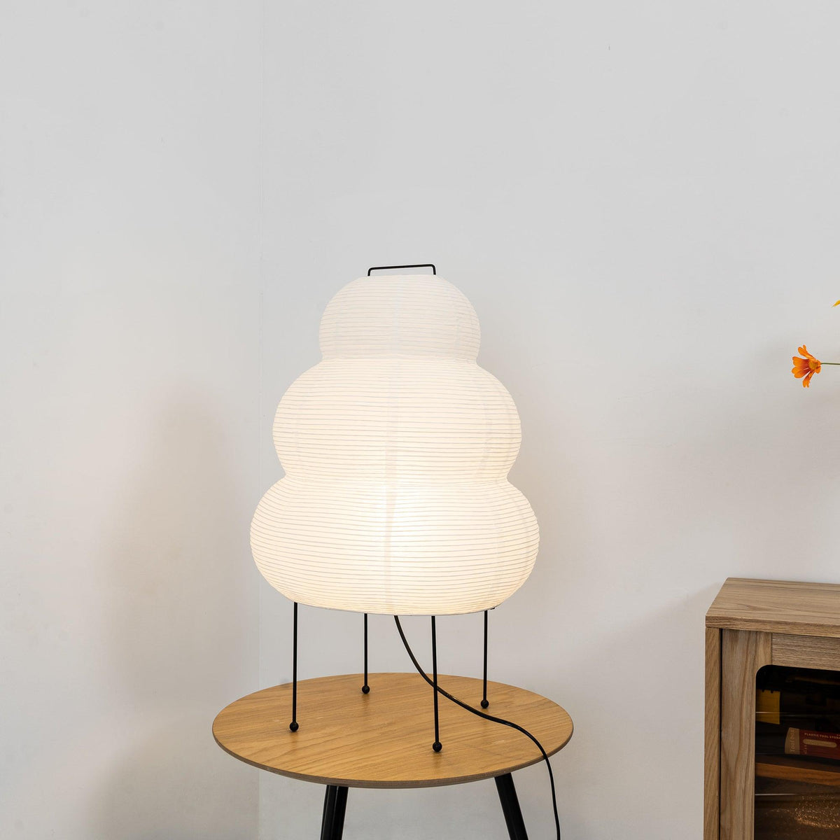 Kotori Rice Paper Lantern Table Lamp, Handmade Washi Shade, Plug-In, 8 Sizes