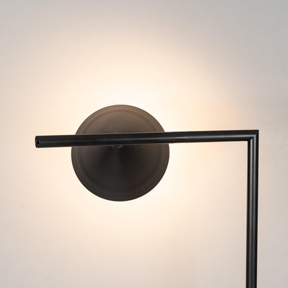 Captain Flint Modern Floor Lamp, Carrara Marble Base, Spinning Cone Diffuser, Foot Switch