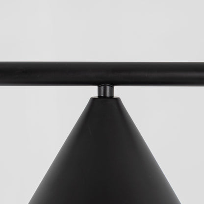 Captain Flint Modern Floor Lamp, Carrara Marble Base, Spinning Cone Diffuser, Foot Switch