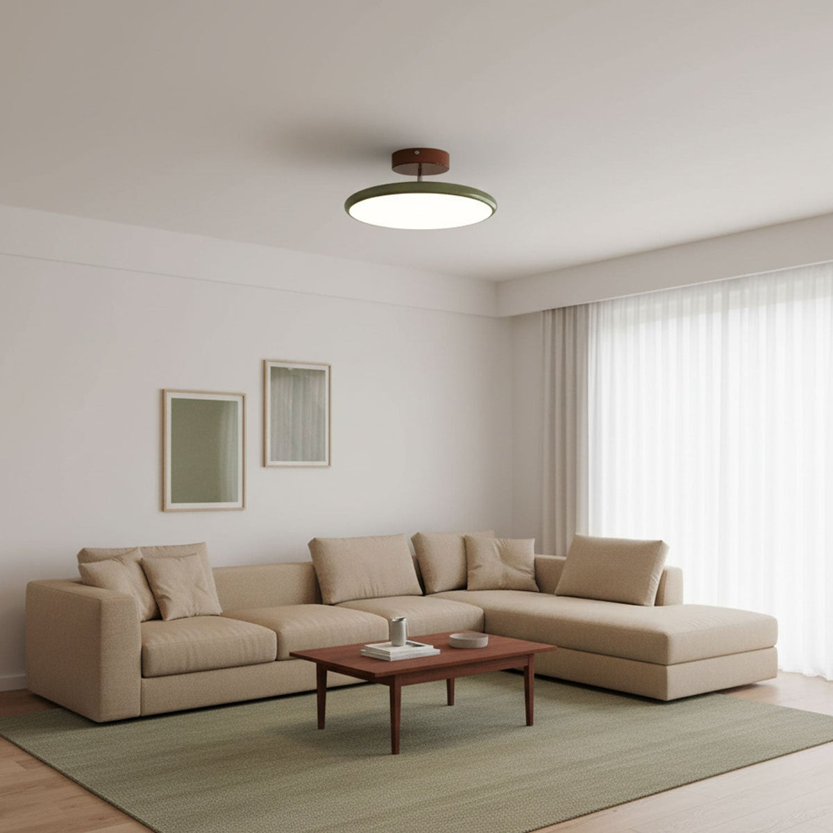 Tavi Ceiling Lights for Bedroom LED, Modern Flush Mount, 270° Swing Arm, Acrylic Shade