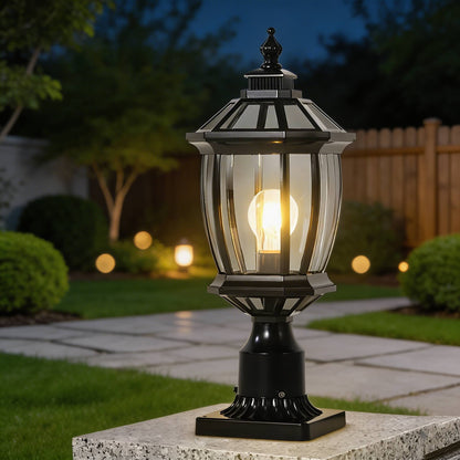 Akira Solar Outdoor Post Light, Remote Control LED, Waterproof, Garden & Driveway Column