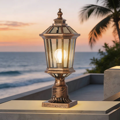 Akira Solar Outdoor Post Light, Remote Control LED, Waterproof, Garden & Driveway Column