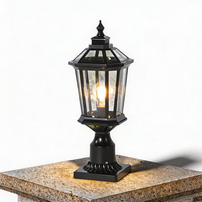 Akira Solar Outdoor Post Light, Remote Control LED, Waterproof, Garden & Driveway Column