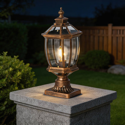 Akira Solar Outdoor Post Light, Remote Control LED, Waterproof, Garden & Driveway Column