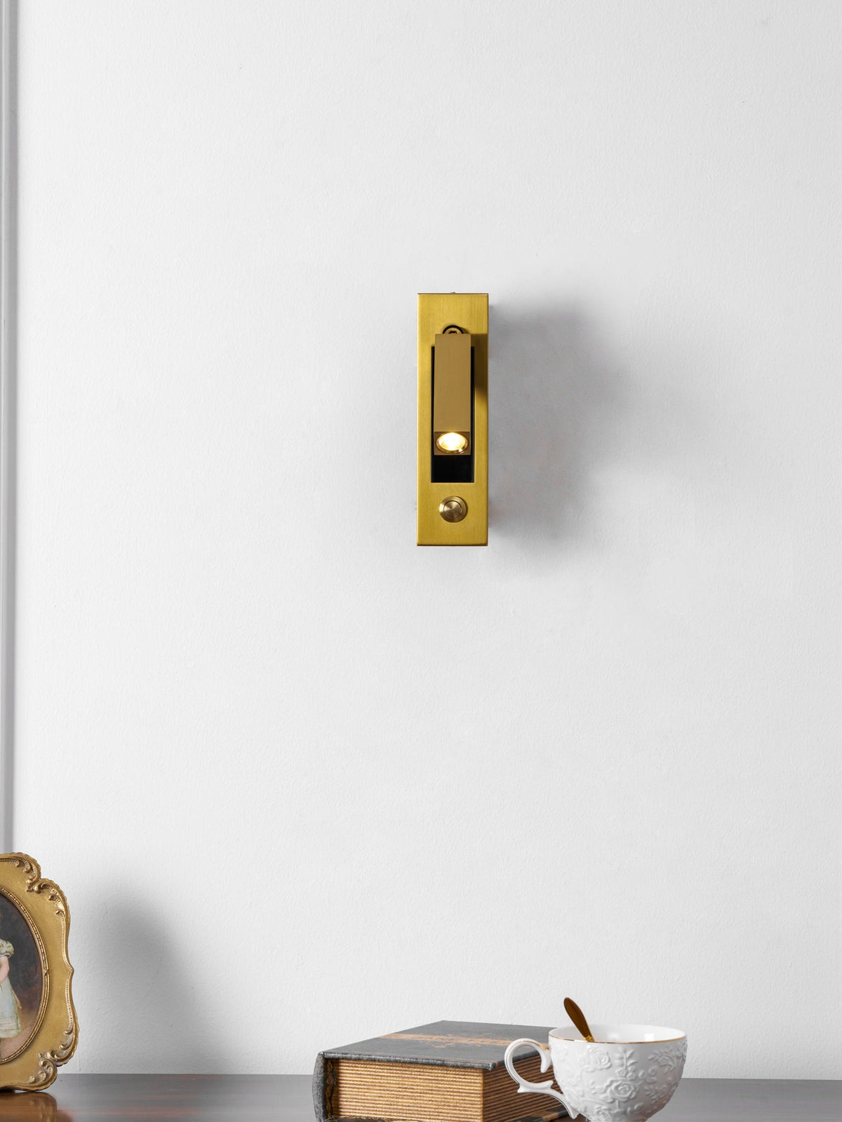 Eskil Bedside Wall Lights, Recessed Reading Sconce, Folds Flush, Pull Switch, 3000K Warm White