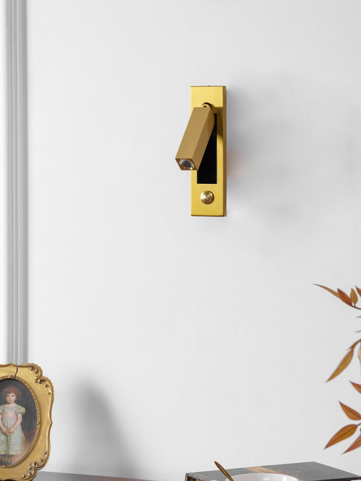 Sorin Bedside Reading Lights Wall Mounted, Recessed Wall Sconce, Fold-Flat, Warm 3000K, Bedroom