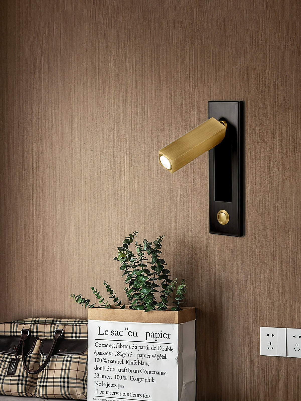 Eskil Bedside Wall Lights, Recessed Reading Sconce, Folds Flush, Pull Switch, 3000K Warm White