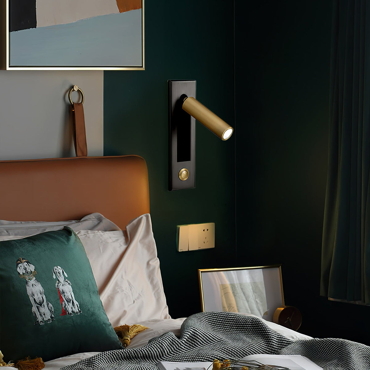 Sorin Bedside Reading Lights Wall Mounted, Recessed Wall Sconce, Fold-Flat, Warm 3000K, Bedroom