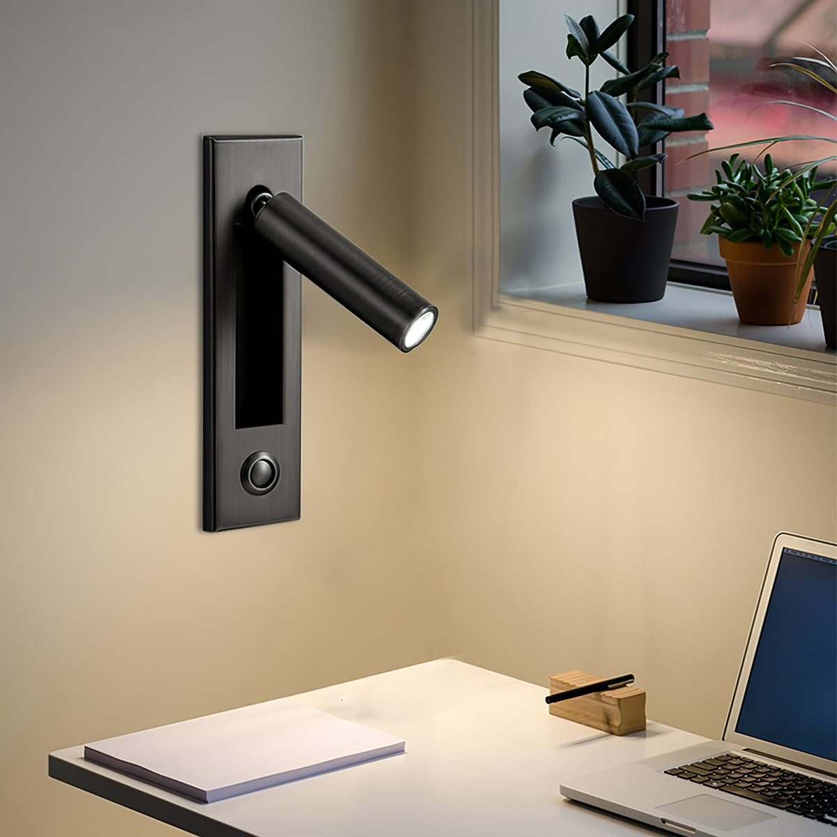 Sorin Bedside Reading Lights Wall Mounted, Recessed Wall Sconce, Fold-Flat, Warm 3000K, Bedroom