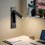 Eskil Bedside Wall Lights, Recessed Reading Sconce, Folds Flush, Pull Switch, 3000K Warm White