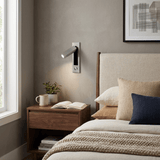 Sorin Bedside Reading Lights Wall Mounted, Recessed Wall Sconce, Fold-Flat, Warm 3000K, Bedroom