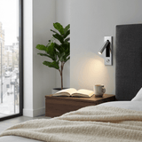 Sorin Bedside Reading Lights Wall Mounted, Recessed Wall Sconce, Fold-Flat, Warm 3000K, Bedroom